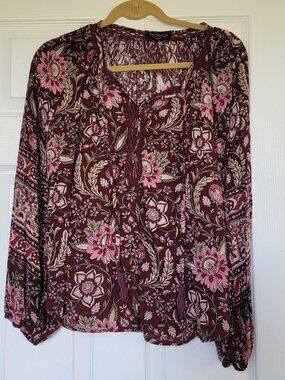 Rachel Zoe Pheasant Style LS Blouse